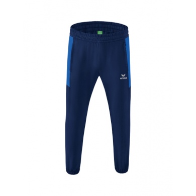 Erima Präsentationshose Team lang (100% Polyester, leicht, moderner schmaler Schnitt) royalblau/navyblau Herren